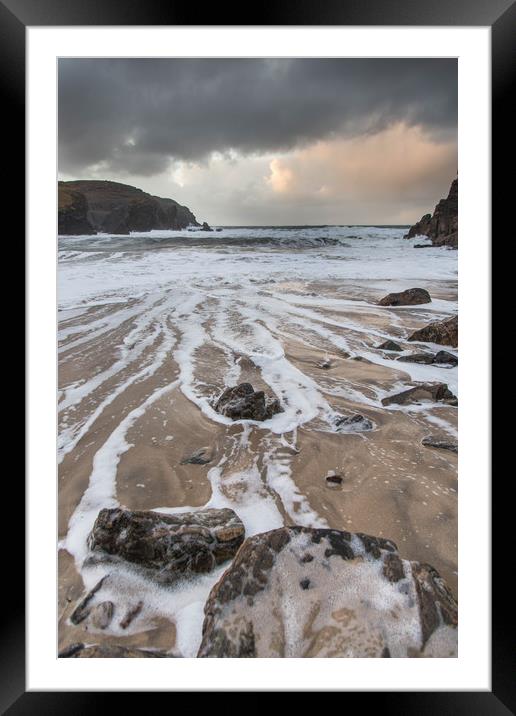 Stormy day on the shore Framed Mounted Print by Fiona McRae