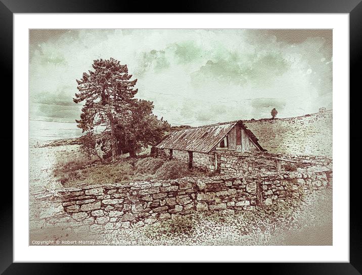 Abandoned Croft's Ruined Barn Framed Mounted Print by Robert Murray