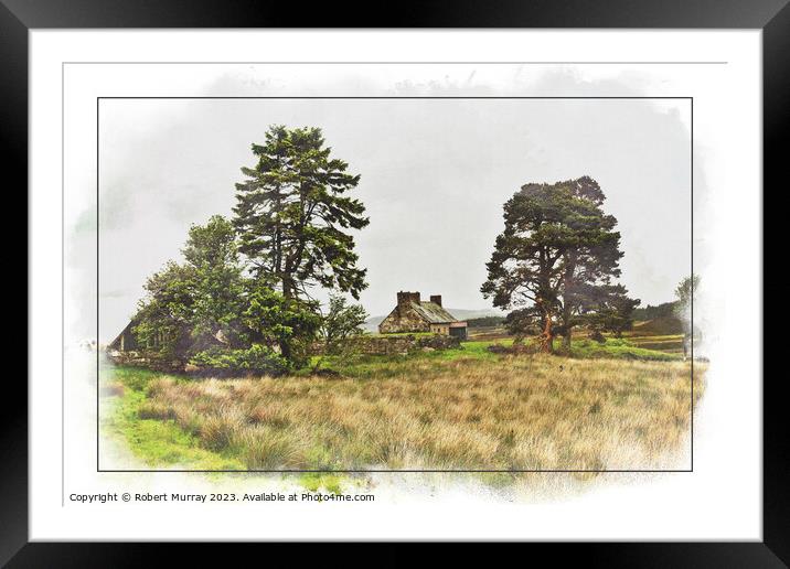 The Haunting Beauty of a Deserted Highland Croft Framed Mounted Print by Robert Murray