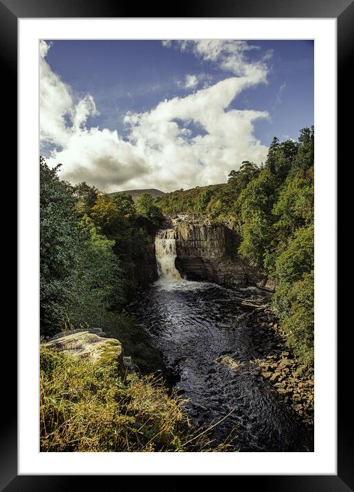 High Force Waterfall, Teesdale. Framed Mounted Print by Robert Murray