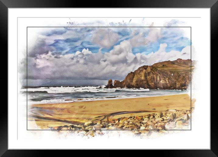 Solitude by the Sea at Dalmore Beach. Framed Mounted Print by Robert Murray