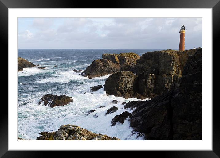 Majestic Seascape of Ness Lighthouse Framed Mounted Print by Robert Murray
