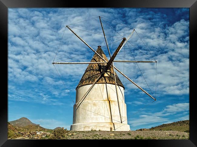 Spanish windmill Framed Print by Robert Murray