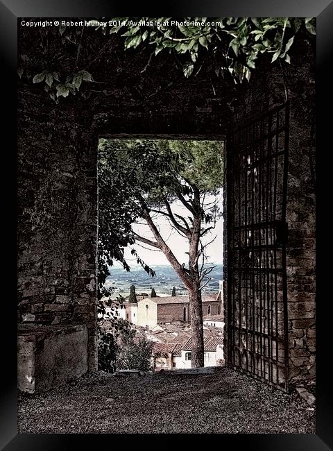 Gateway over Tuscany Framed Print by Robert Murray
