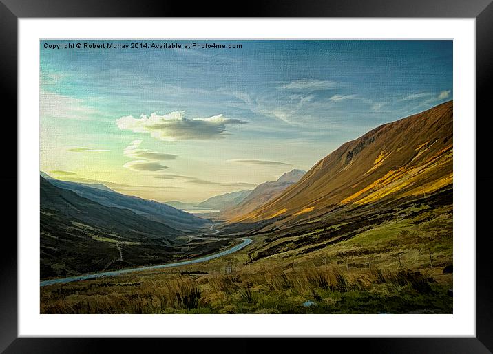  Highland Glen Framed Mounted Print by Robert Murray