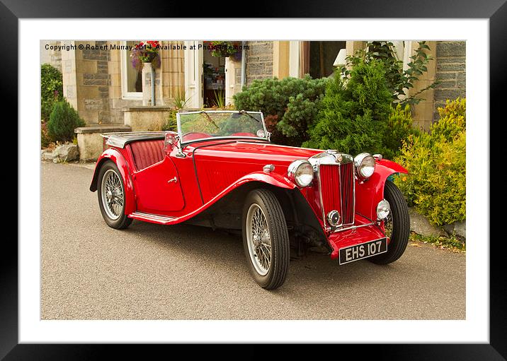  Red Roadster Framed Mounted Print by Robert Murray