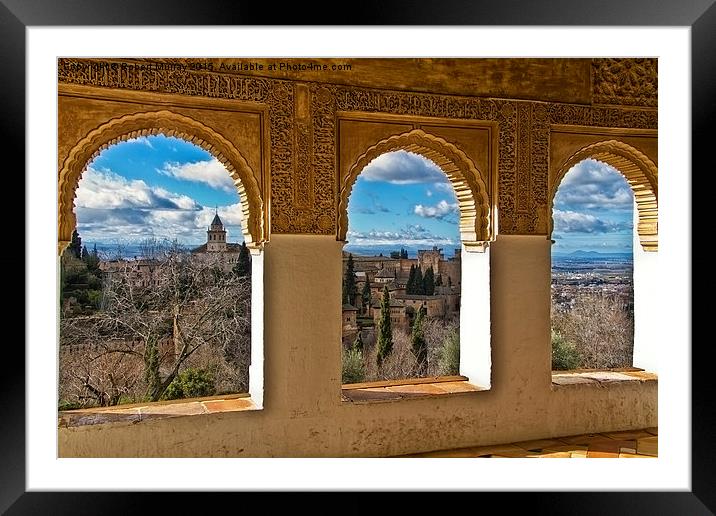  Windows on The Alhambra Framed Mounted Print by Robert Murray