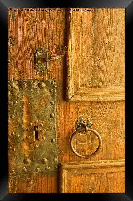  Door Lock and Handle Framed Print by Robert Murray