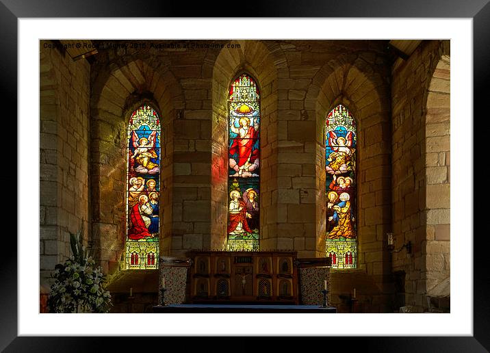  Saint Mary's Parish Church Holy Island Framed Mounted Print by Robert Murray