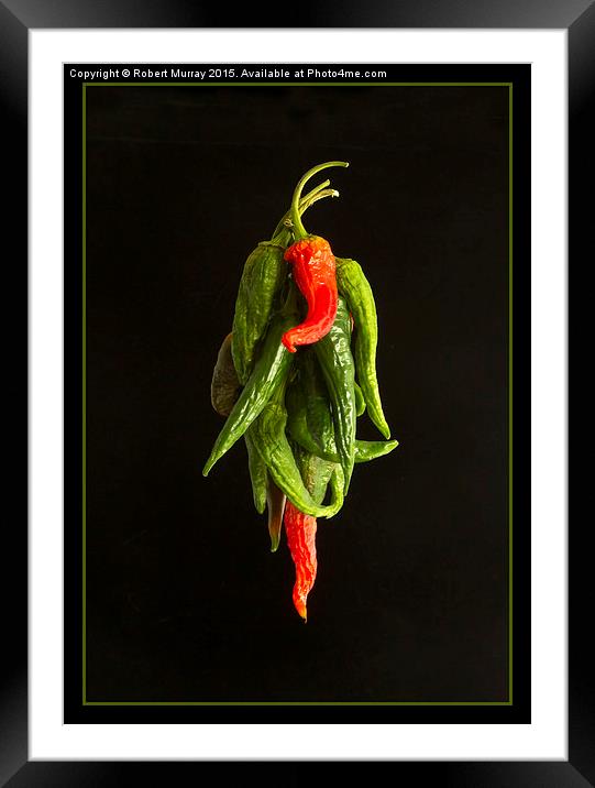  Drying the Chillies Framed Mounted Print by Robert Murray