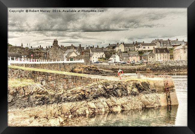 Portsoy Harbour Framed Print by Robert Murray