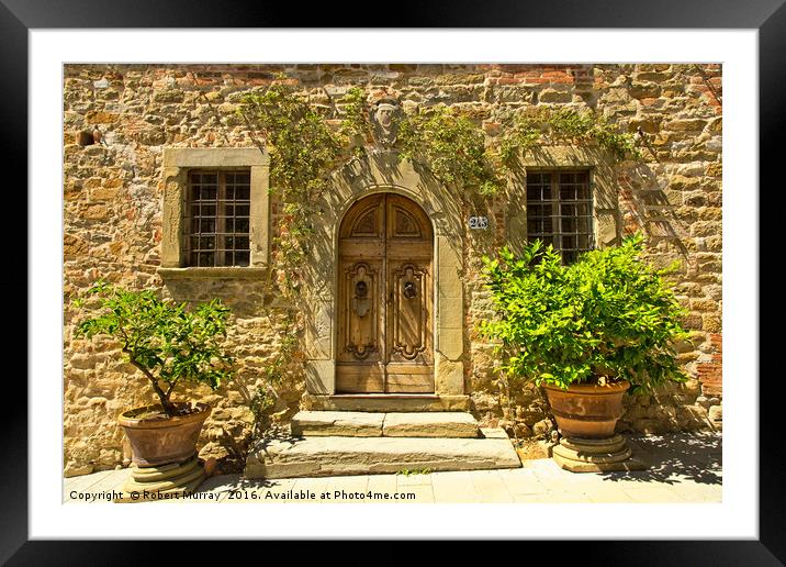 Volpaia Doorway Framed Mounted Print by Robert Murray