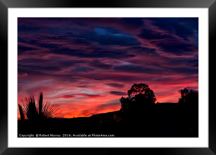 Spanish Sunset Framed Mounted Print by Robert Murray