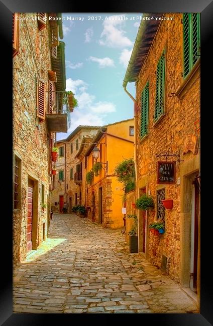 Montefioralle Framed Print by Robert Murray