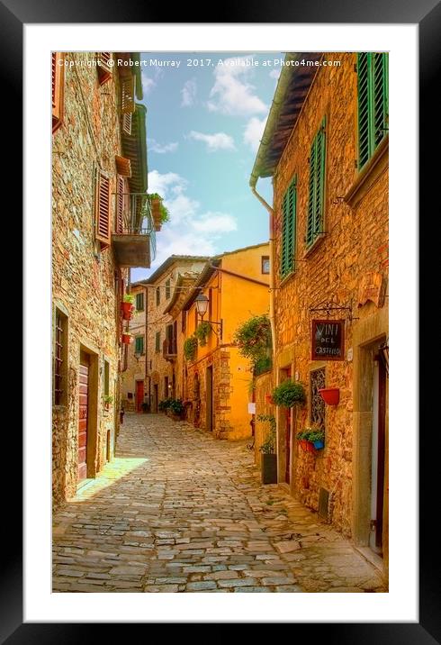Montefioralle Framed Mounted Print by Robert Murray
