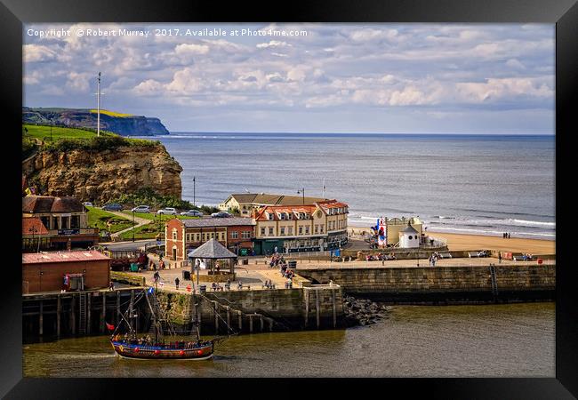 Whitby Harbour Framed Print by Robert Murray