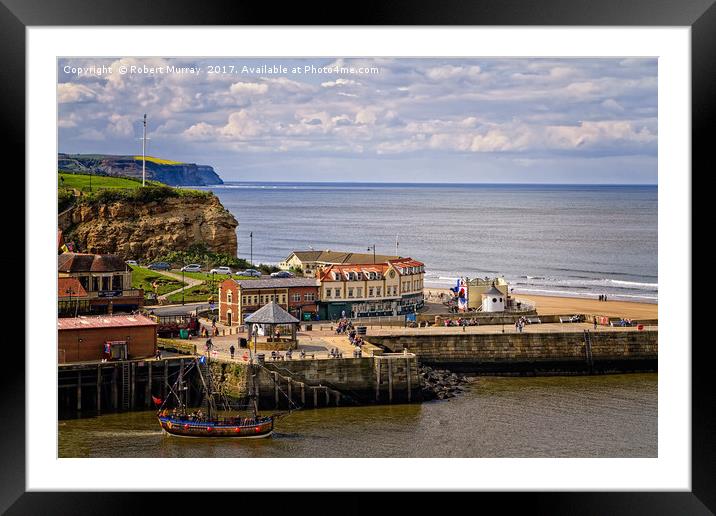 Whitby Harbour Framed Mounted Print by Robert Murray