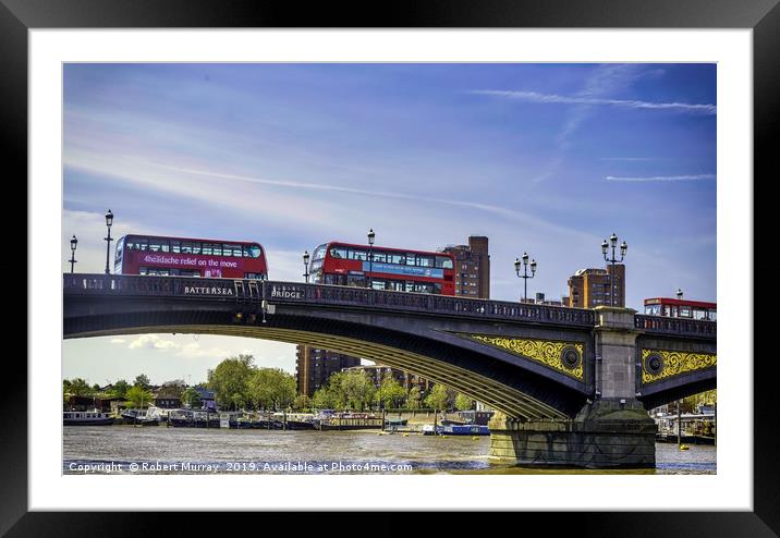 Battersea Bridge, London. Framed Mounted Print by Robert Murray