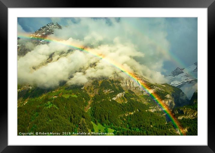 Alpine Rainbow Framed Mounted Print by Robert Murray