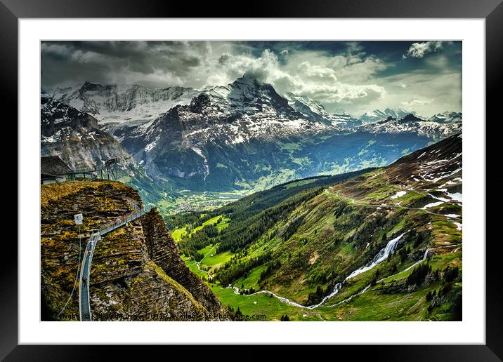 View Into Grindelwald Valley Framed Mounted Print by Robert Murray