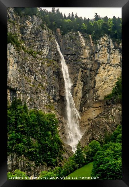  Waterfall, Lauterbrunnen Valley, Switzerland. Framed Print by Robert Murray