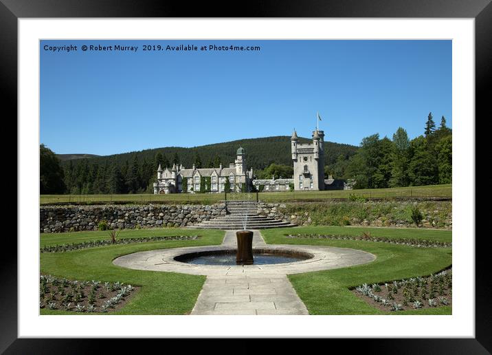 Balmoral Castle from the Castle gardens Framed Mounted Print by Robert Murray