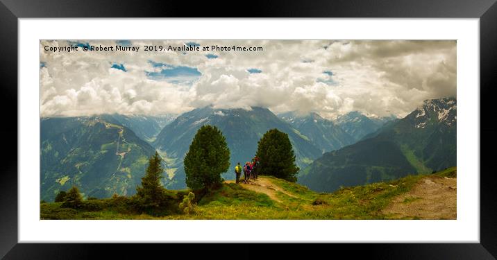 Walking in the Austrian Tyrol Framed Mounted Print by Robert Murray