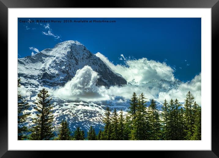 North Face of The Eiger Framed Mounted Print by Robert Murray