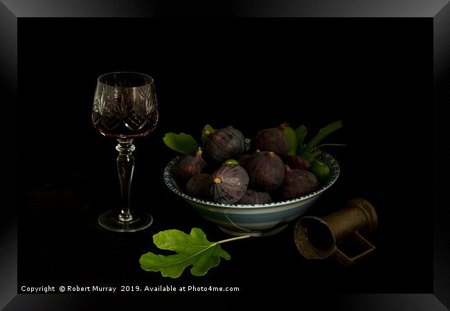  Still Life with Figs. Framed Print by Robert Murray