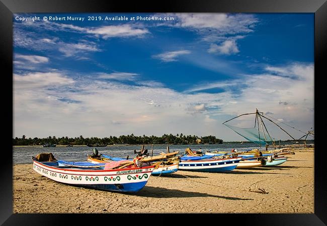 Kerala Fishing Boats Framed Print by Robert Murray