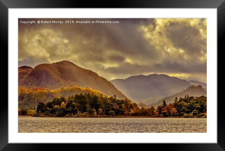  Dramatic Light at Derwentwater Framed Mounted Print by Robert Murray
