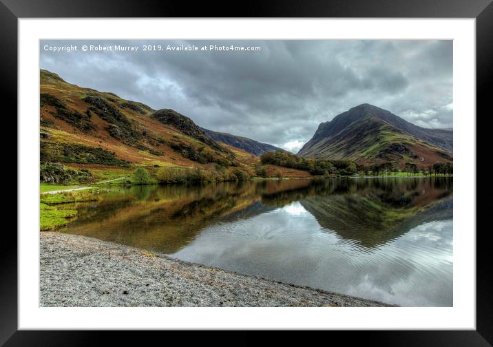  Autumn Reflections at Buttermere Lake Framed Mounted Print by Robert Murray
