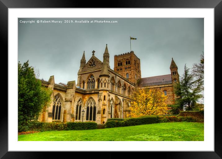 St Albans Cathedral Framed Mounted Print by Robert Murray