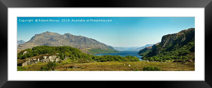 Loch Maree Panorama Framed Mounted Print by Robert Murray