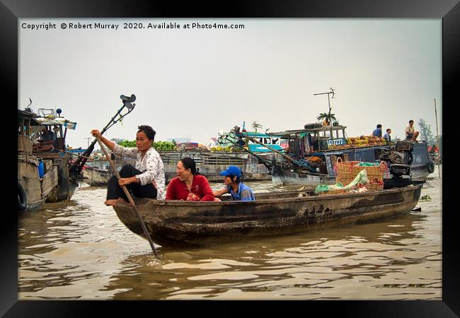 Life on the Mekong Delta Framed Print by Robert Murray