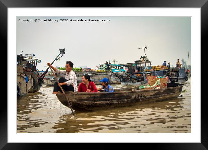 Life on the Mekong Delta Framed Mounted Print by Robert Murray