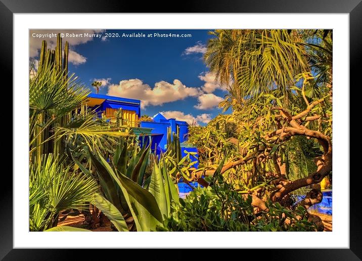 The Blue Villa, Jardin Majorelle, Marrakesh. Framed Mounted Print by Robert Murray