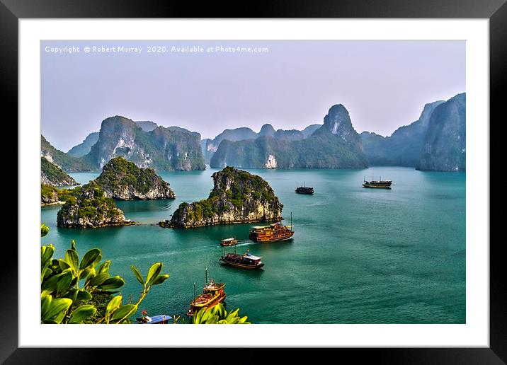 Halong Bay, Vietnam. Framed Mounted Print by Robert Murray
