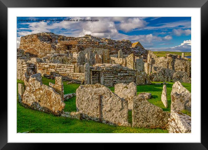 The Broch of Gurness, Orkney. Framed Mounted Print by Robert Murray