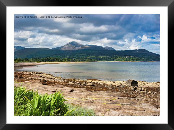 Brodick Bay and Goat Fell, Arran Island. Framed Mounted Print by Robert Murray
