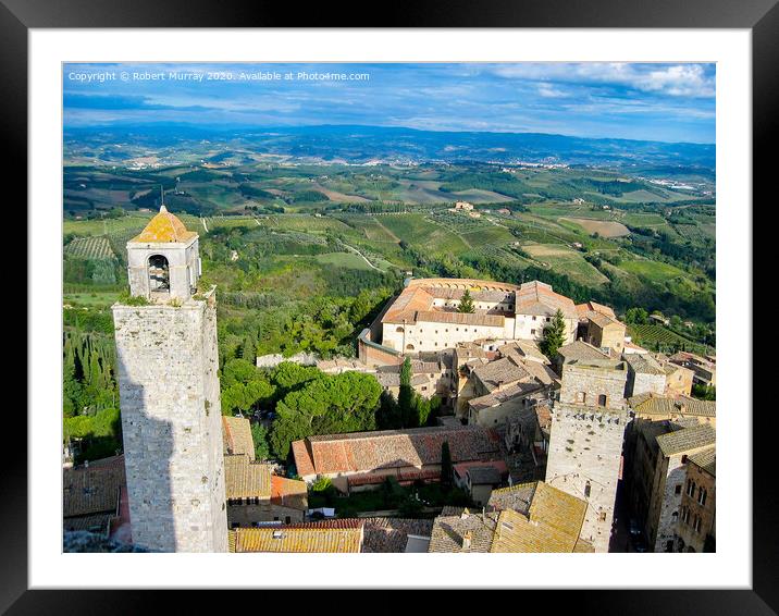 San Gimignano, the City of Beautiful Towers Framed Mounted Print by Robert Murray