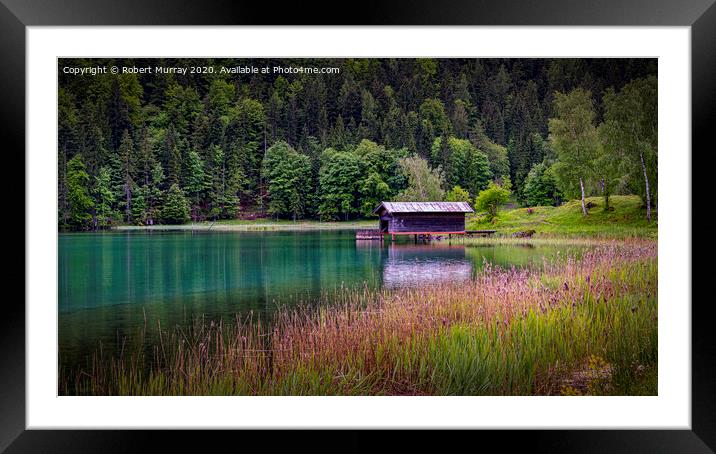 Boathouse in the Austrian Tyrol Framed Mounted Print by Robert Murray