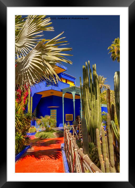 Villa Majorelle, Marrakesh, Morocco. Framed Mounted Print by Robert Murray