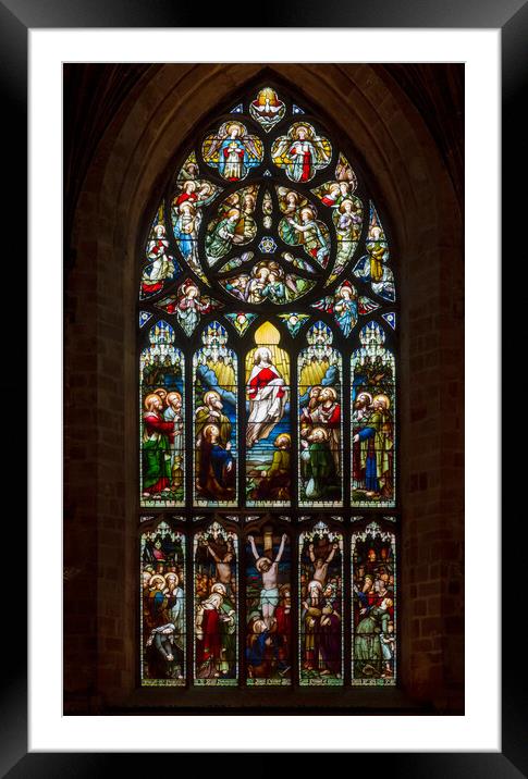 Stained glass window, St. Giles' Cathedral, Edinburgh, Scotland. 2 Framed Mounted Print by Robert Murray