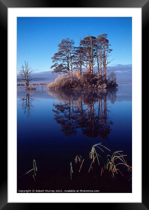 Reflections on Loch Mallachie, Scotland. Framed Mounted Print by Robert Murray