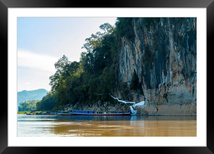 The PAK OU Caves, sacred Buddha caves of Laos. Framed Mounted Print by Robert Murray