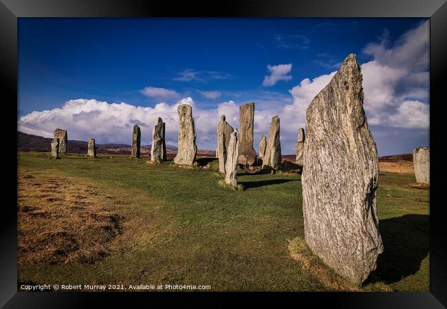 Callanish Stones on Isle of Lewis Framed Print by Robert Murray