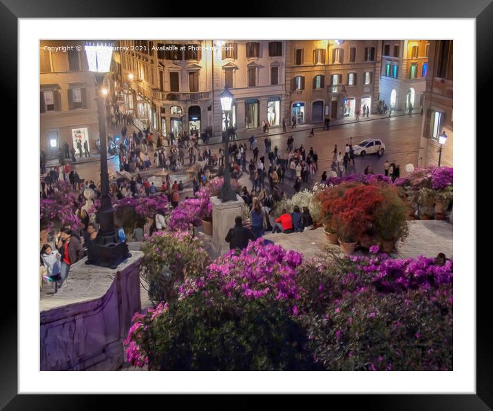 Piazza di Spagna and the Spanish Steps Framed Mounted Print by Robert Murray