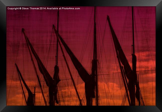 Masts over Maldon Framed Print by Steve Thomas