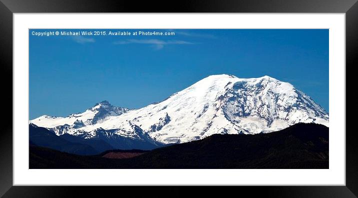 Mt Rainier  Framed Mounted Print by Michael Wick